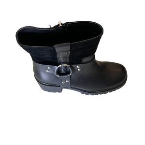 Blondo Women's Rebel Black Waterproof Ankle Boots with Buckle Accent Siz…